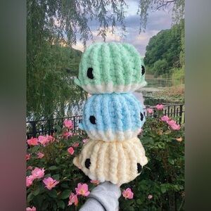 chunky knit whales!